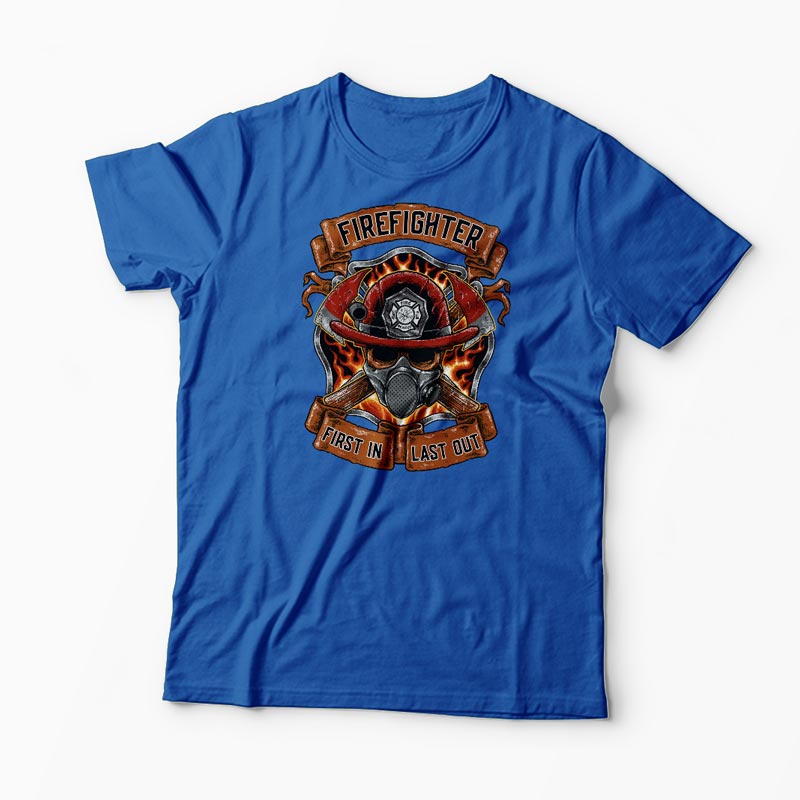 Tricou Pompier - Bărbați-Albastru Regal